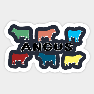 Angus Cows Farming Cow Cattle Sticker